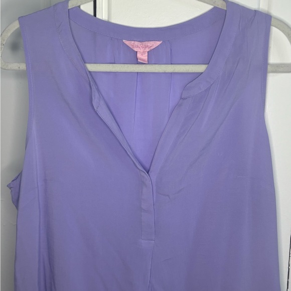 Lilly Pulitzer Lilac Stacy Sleeveless Shirt - Picture 4 of 6